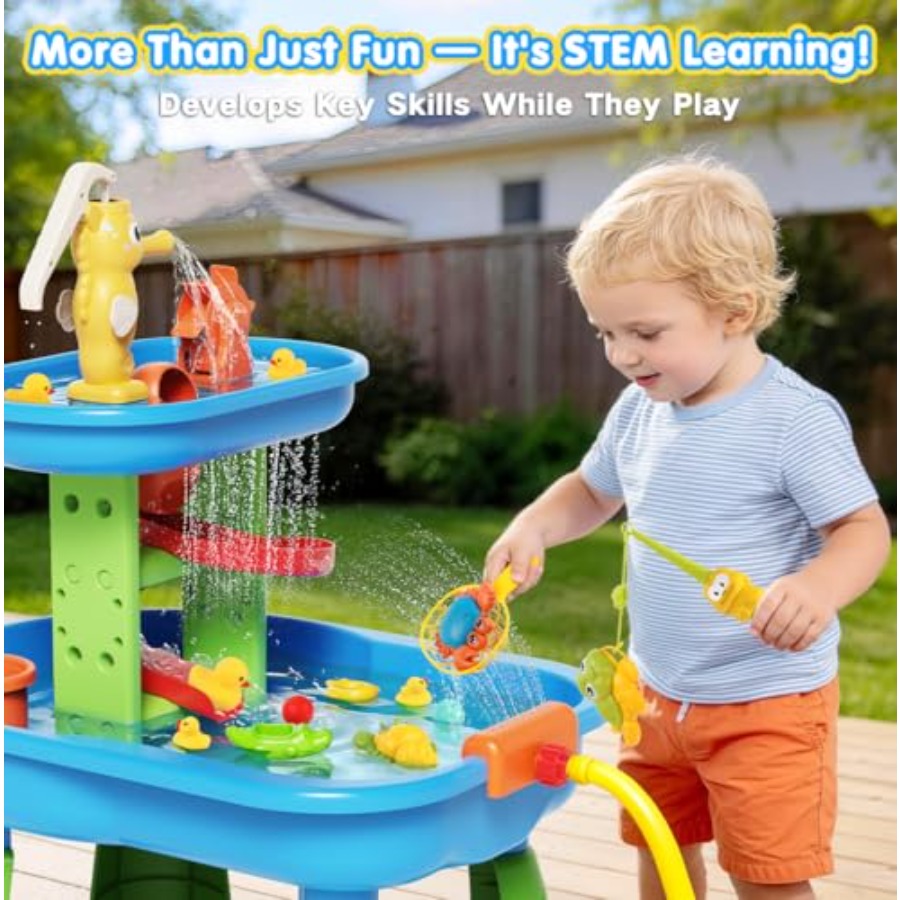 Outdoor water table for kids 3 - Kids Outdoor Sensory Table ulasan dan harga