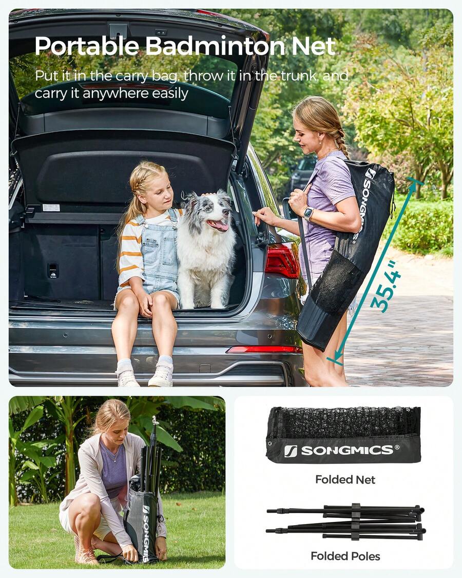 Badminton Net, Height Adjustab - Kids Outdoor Volleyball Net ulasan dan harga