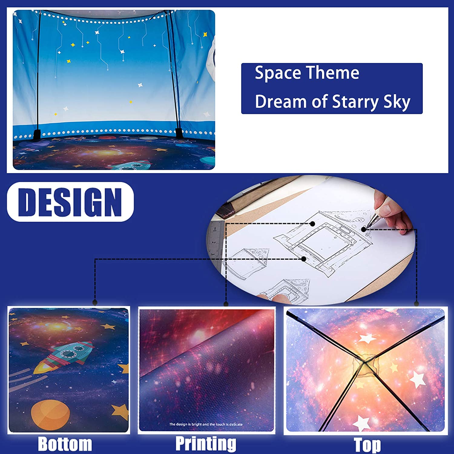 Rocket Ship Kids Tent Pop Up P - Kids Outdoor Tunnel ulasan dan harga