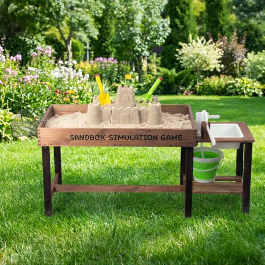 Outdoor wooden sand table for  - Kids Outdoor Sensory Table ulasan dan harga
