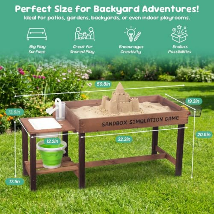 Outdoor wooden sand table for  - Kids Outdoor Sensory Table ulasan dan harga
