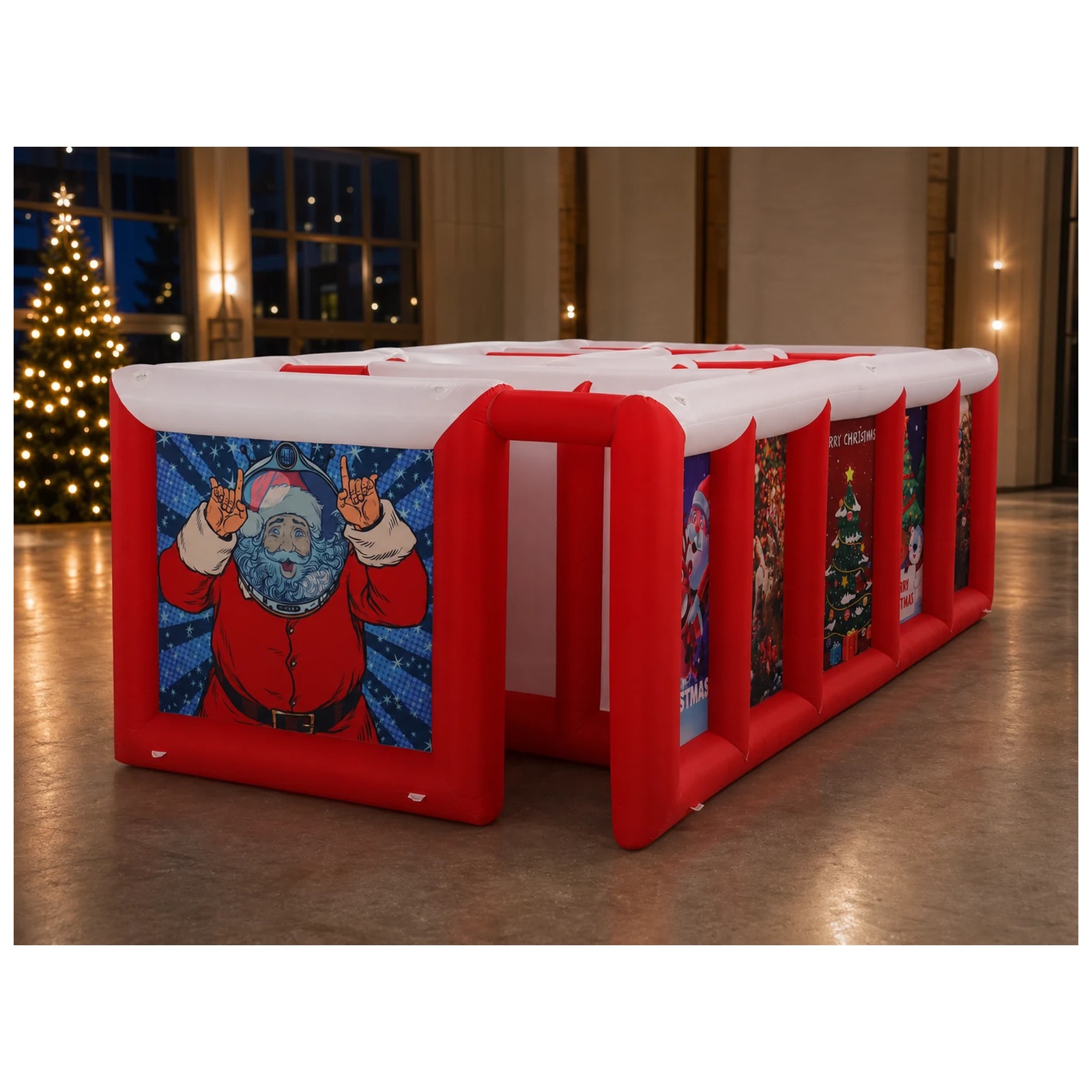 Large Red White Flat Roof Infl - Kids Outdoor Inflatable ulasan dan harga