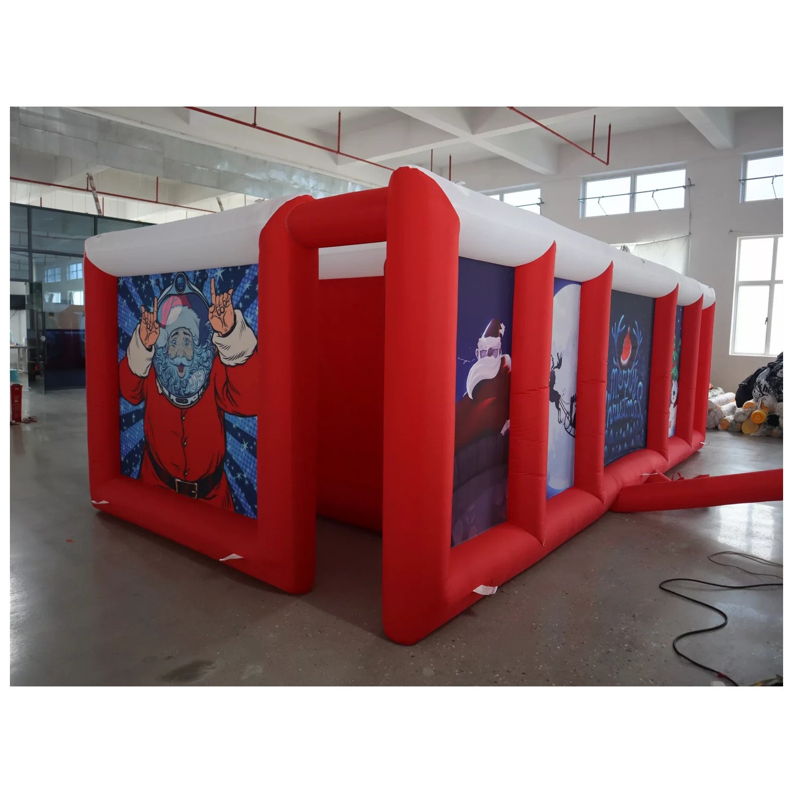 Large Red White Flat Roof Infl - Kids Outdoor Inflatable ulasan dan harga