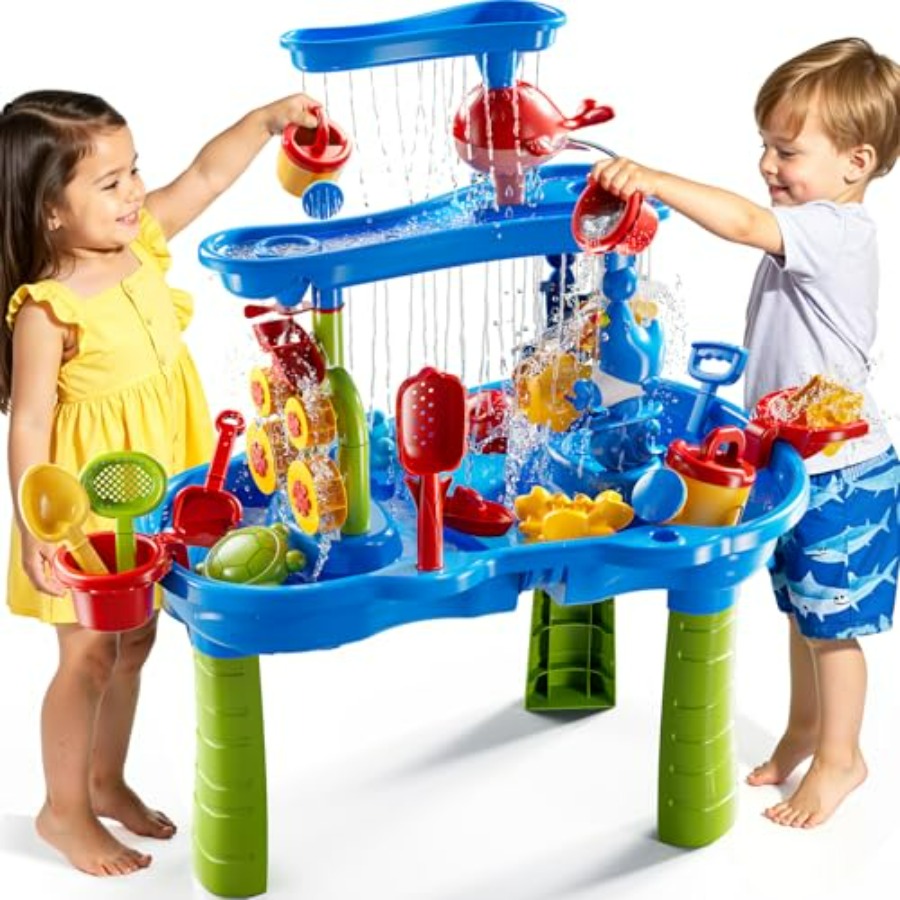 Outdoor 3-tier sensory play ta - Kids Outdoor Sensory Table ulasan dan harga