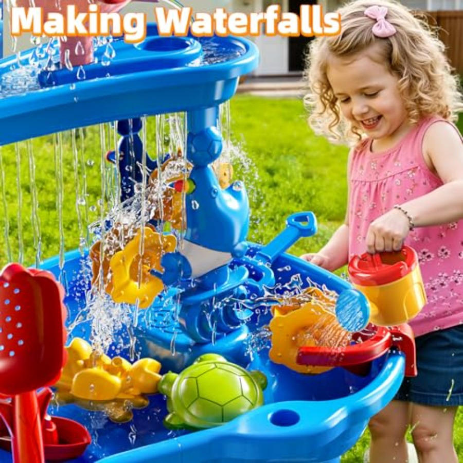 Outdoor 3-tier sensory play ta - Kids Outdoor Sensory Table ulasan dan harga