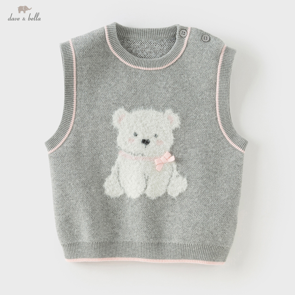 Dave Bella Girls' Autumn Sweat - Kids Outdoor Vest ulasan dan harga