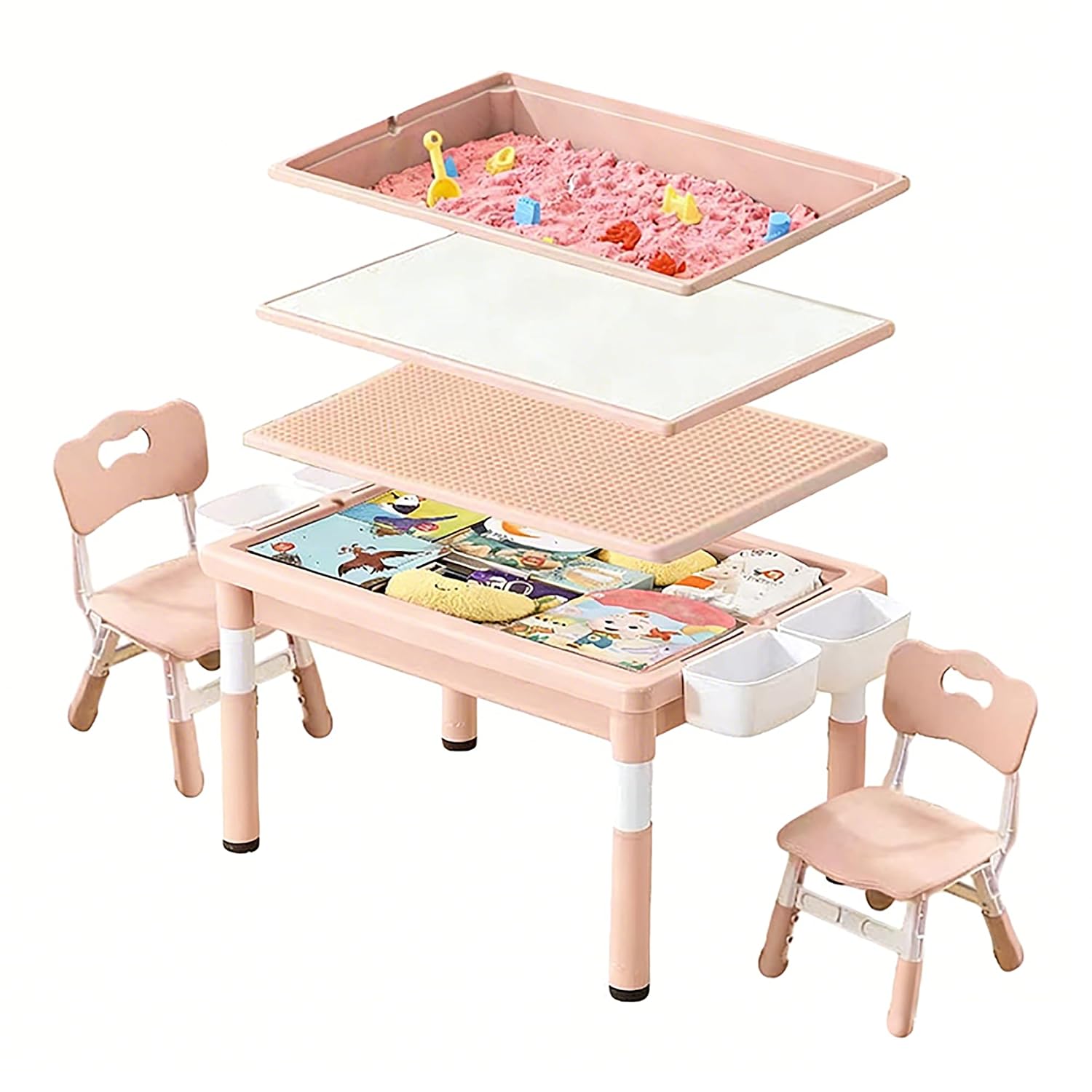 Kids Activity Table with Stora - Kids Outdoor Sensory Table ulasan dan harga