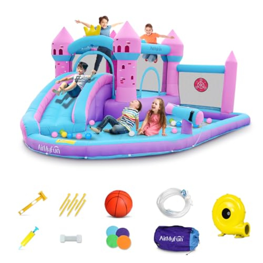 Backyard inflatable waterslide - Kids Outdoor House ulasan dan harga