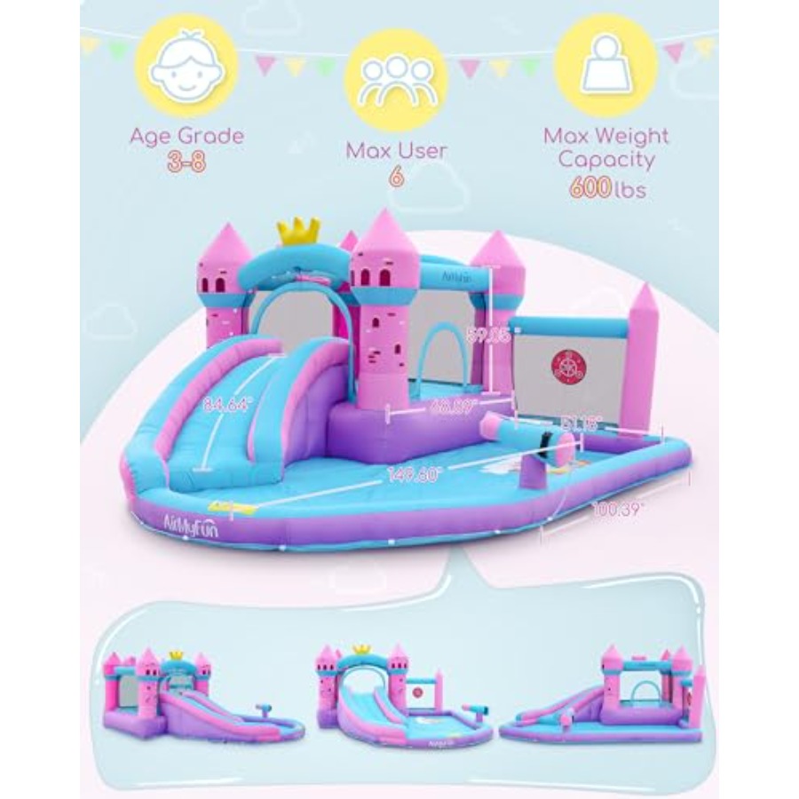 Backyard inflatable waterslide - Kids Outdoor House ulasan dan harga