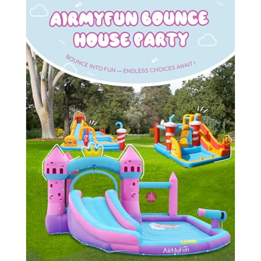 Backyard inflatable waterslide - Kids Outdoor House ulasan dan harga