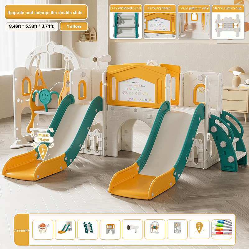 Double Slide Set Toddlers Indo - Kids Outdoor Climber ulasan dan harga