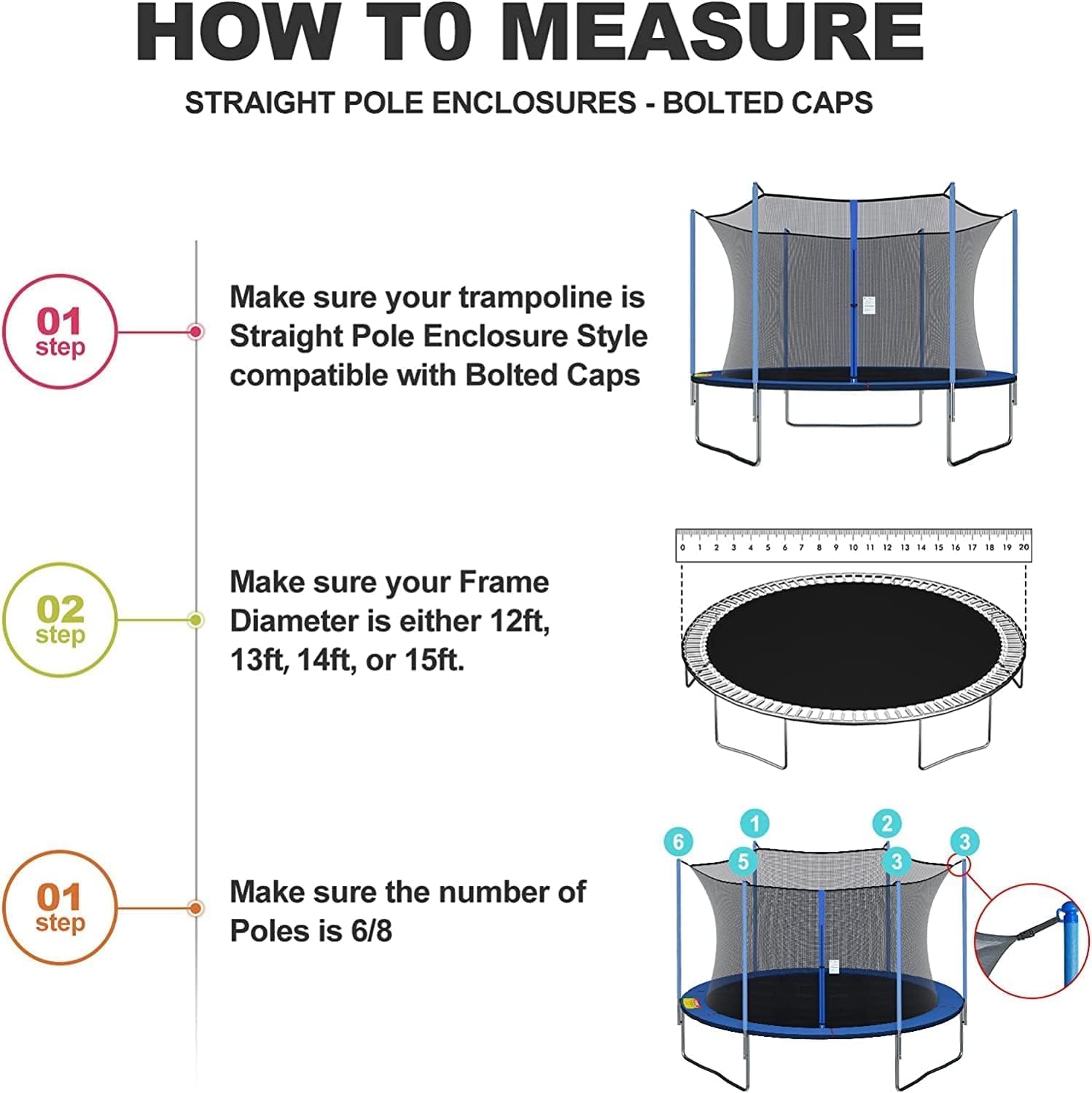 Trampoline safe net  6FT/8FT/1 - Kids Outdoor Trampoline ulasan dan harga