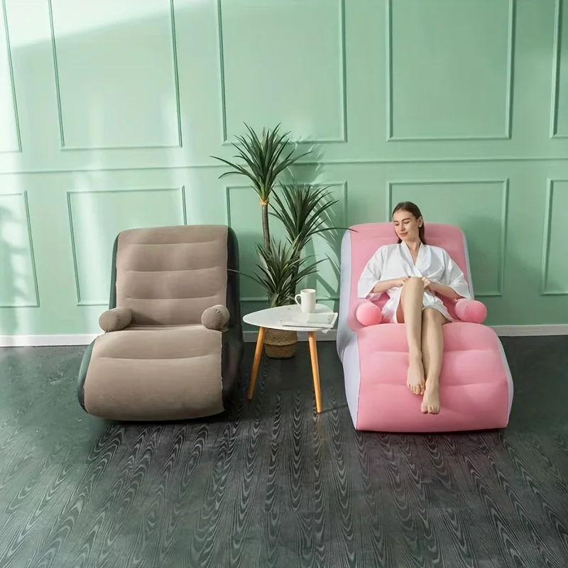 Inflatable Lazy Sofa Flocking  - Kids Outdoor Lounge Chair ulasan dan harga