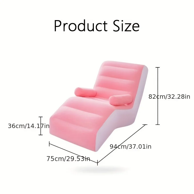 Inflatable Lazy Sofa Flocking  - Kids Outdoor Lounge Chair ulasan dan harga